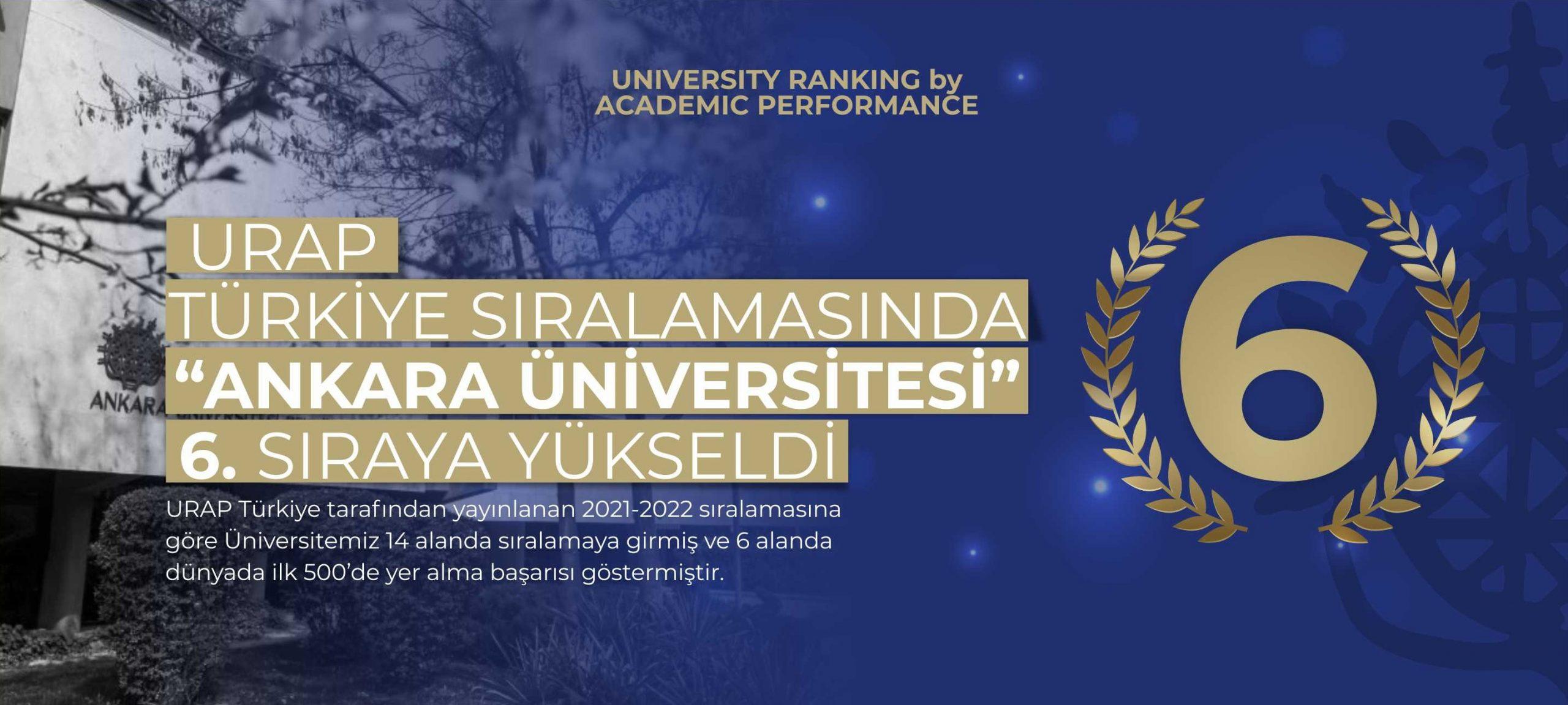 Ankara Üniversitesi, URAP Türkiye Sıralamasında 6. Sıraya Yükseldi